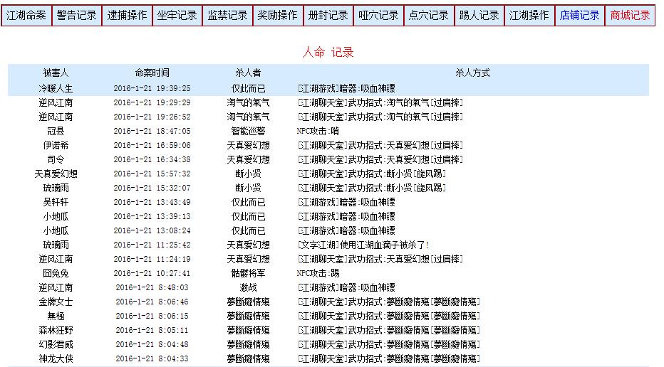 杀人记录